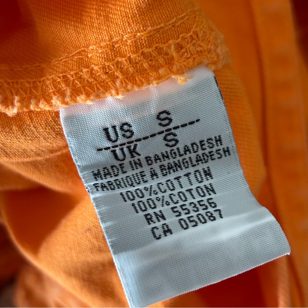 Vintage Y2K Squeeze Jeans Shortall Overalls Orange Small - Picture 8 of 9